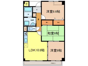 エーデル雲雀丘三番館の物件間取画像